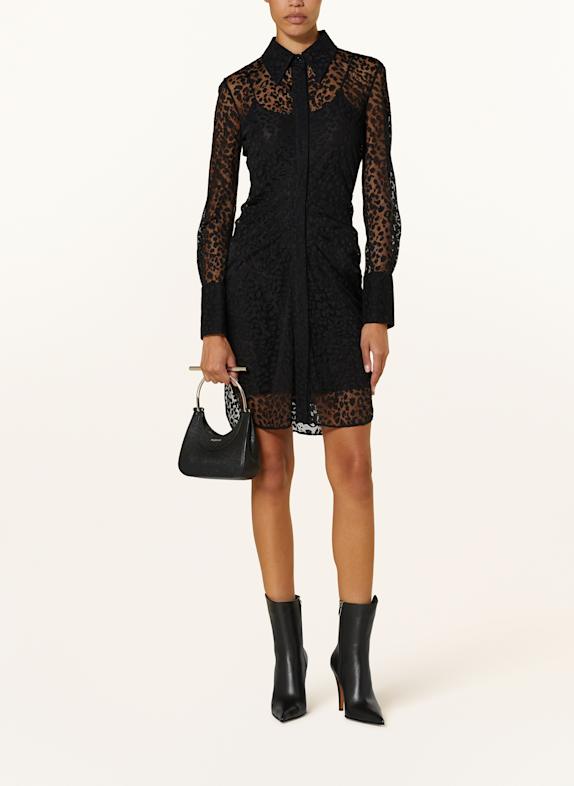 McQUEEN Hemdblusenkleid SCHWARZ
