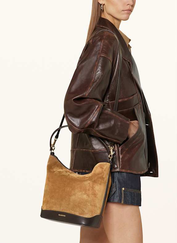 SANDRO Beuteltasche CAMEL