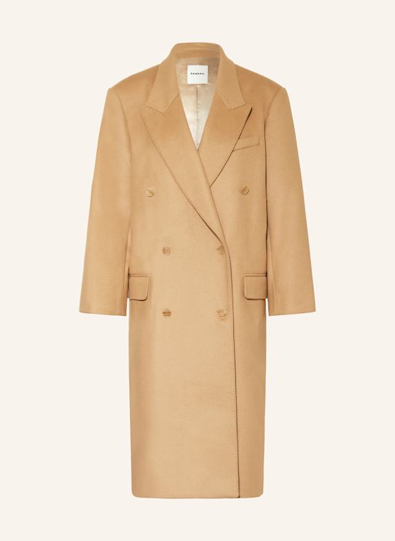 SANDRO Wollmantel BEIGE