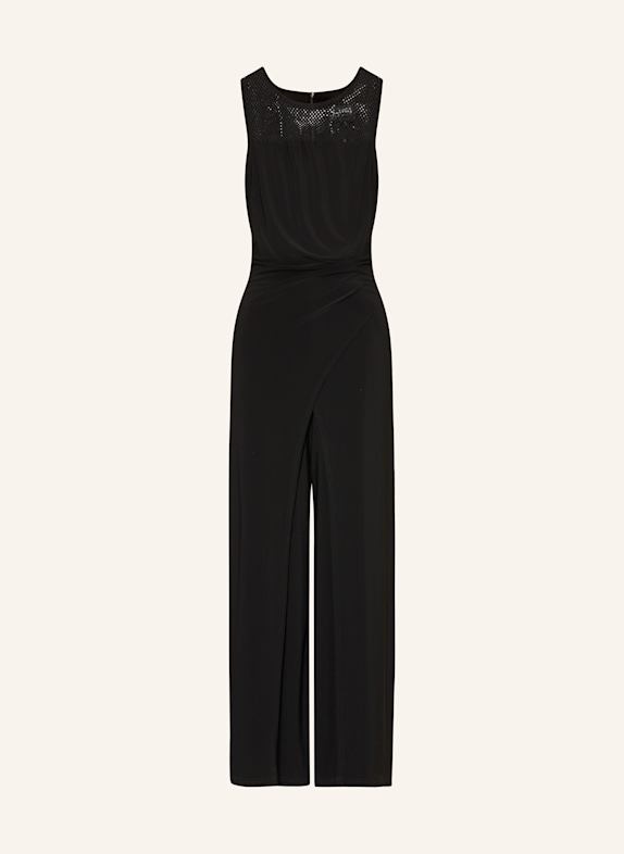 Joseph Ribkoff SIGNATURE Jersey-Jumpsuit mit Schmucksteinen SCHWARZ