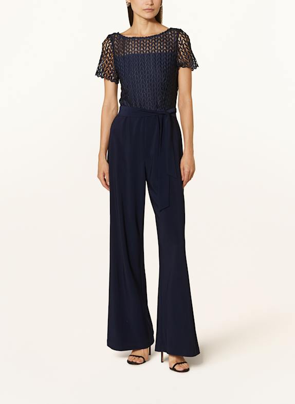 Joseph Ribkoff SIGNATURE Jumpsuit in mixed materials DARK BLUE