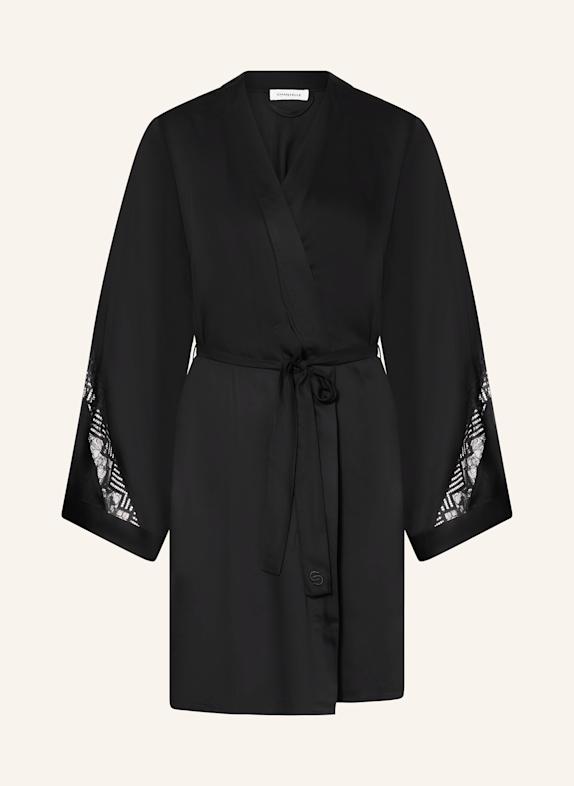 CHANTELLE Kimono damskie ORIGINS z satyny CZARNY