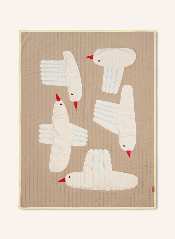 Ferm LIVING Quilt BIRD BEIGE/ WHITE/ LIGHT YELLOW
