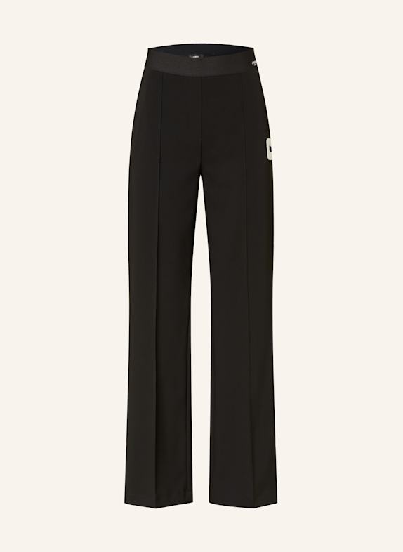 CAMBIO AVA trousers with tuxedo stripe BLACK/ WHITE