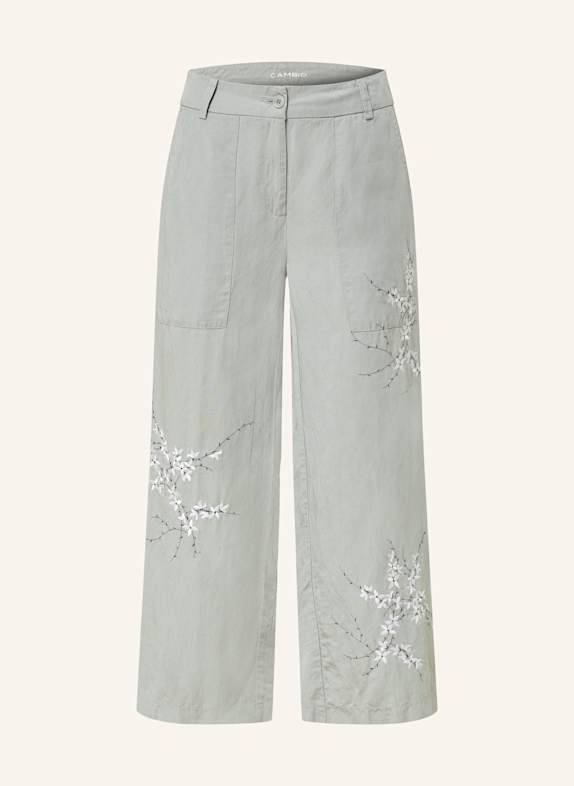 CAMBIO cALIFORNIA 7/8 trousers with linen GRAY