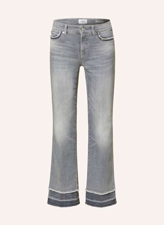CAMBIO Flared Jeans FRANCESCA 5153 light grey contrast open