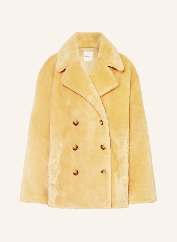 SANDRO Jacke mit Kunstfell CAMEL