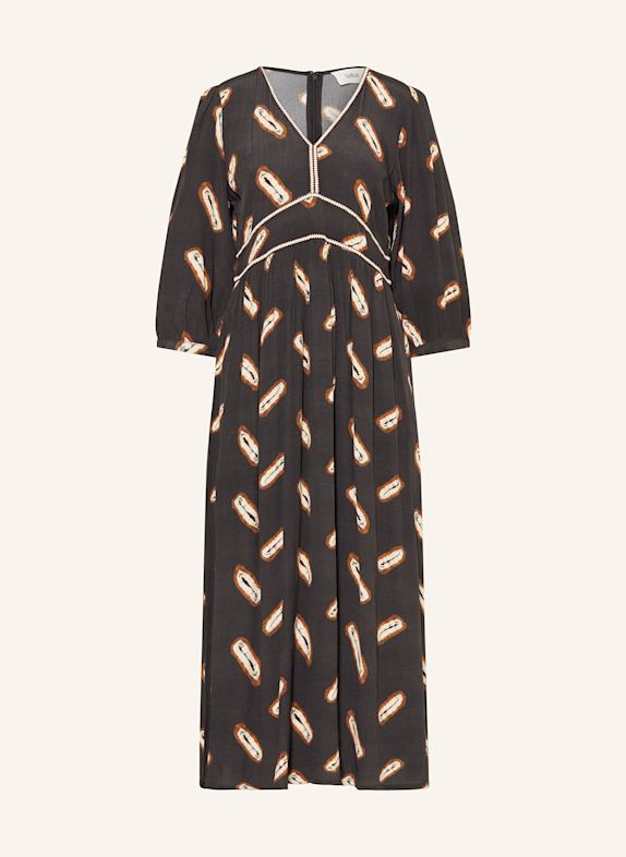 ba&sh Kleid CASSIOPEE SCHWARZ/ CREME/ BRAUN