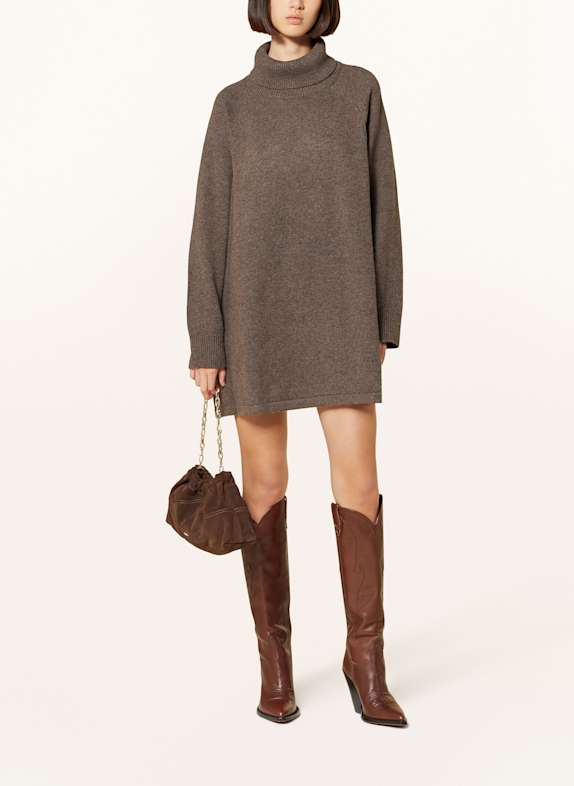 ba&sh Pletené šaty MEDEE HNĚDÁ