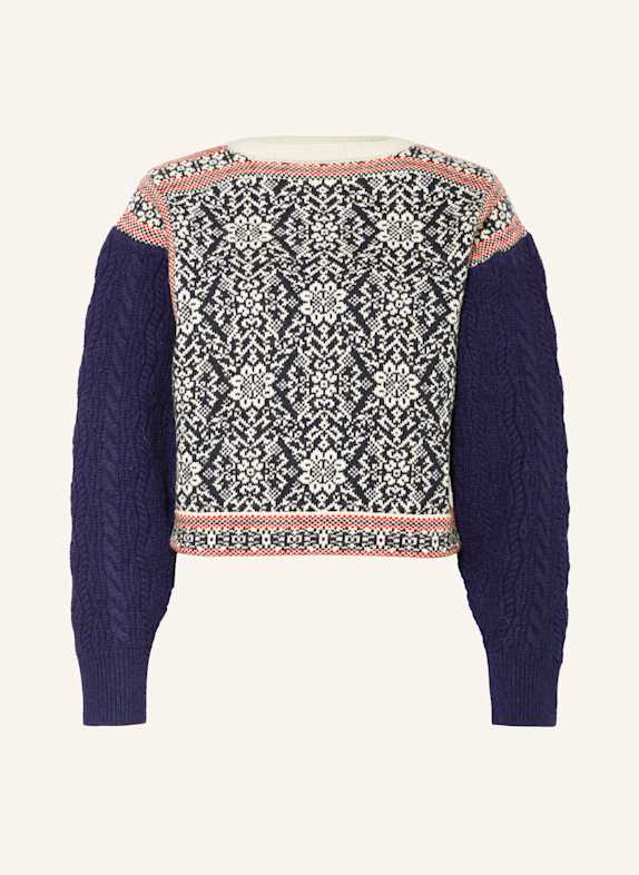 CLAUDIE PIERLOT Pullover WEISS/ BLAU/ ROT
