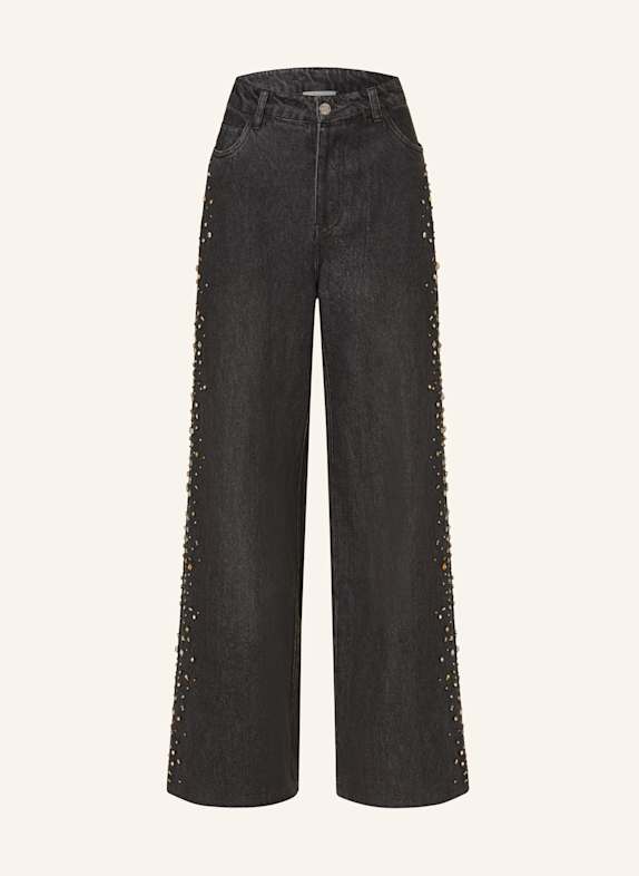 SANDRO Jeans mit Schmucksteinen 20 BLACK