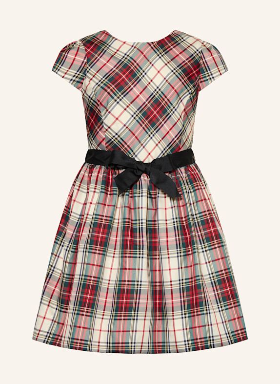 POLO RALPH LAUREN Kleid POLY TAFFETA ECRU/ DUNKELGRÜN/ DUNKELROT