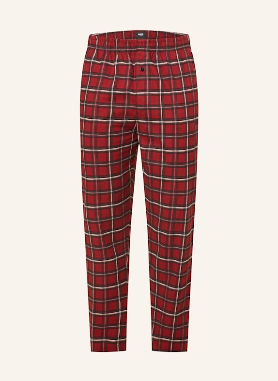 BOSS Schlafhose HOLIDAY aus Flanell DUNKELROT/ DUNKELGRÜN/ WEISS