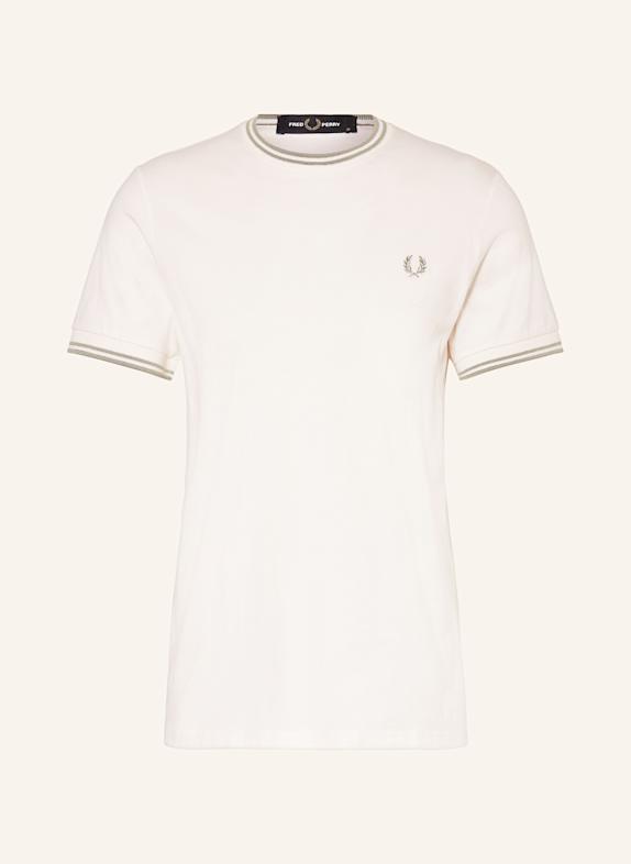 FRED PERRY T-Shirt ECRU/ OLIV