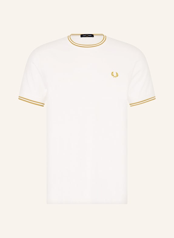 FRED PERRY T-Shirt WEISS/ DUNKELGELB