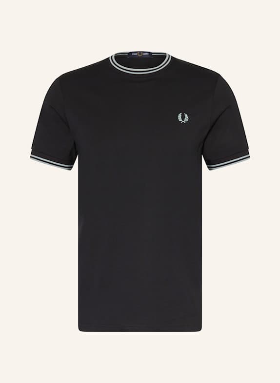 FRED PERRY T-Shirt SCHWARZ/ BLAUGRAU