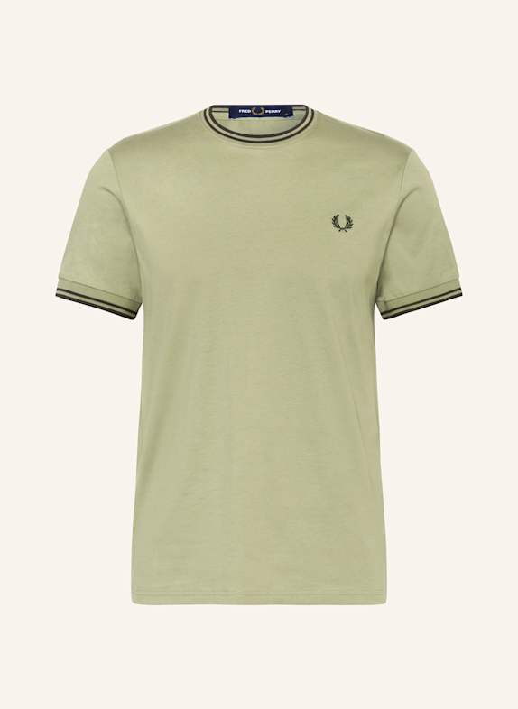 FRED PERRY T-Shirt OLIV/ DUNKELGRÜN