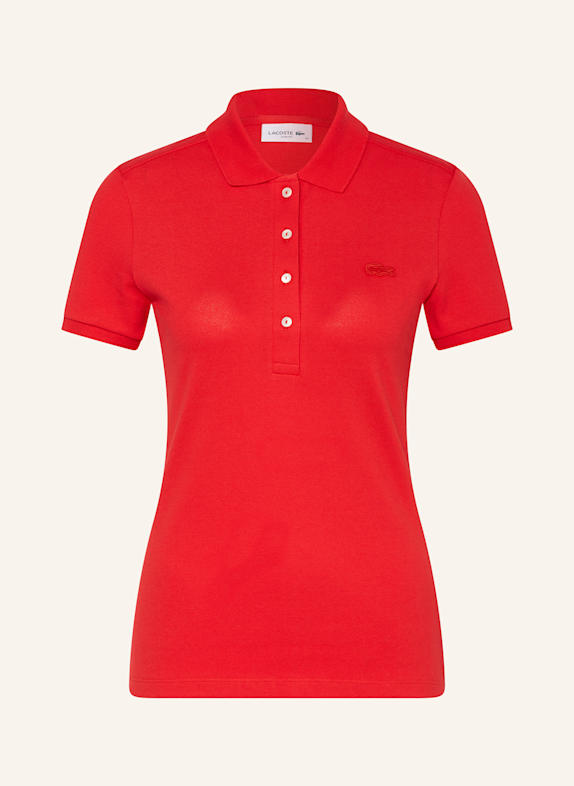 LACOSTE Piqué-Poloshirt Slim Fit ROT
