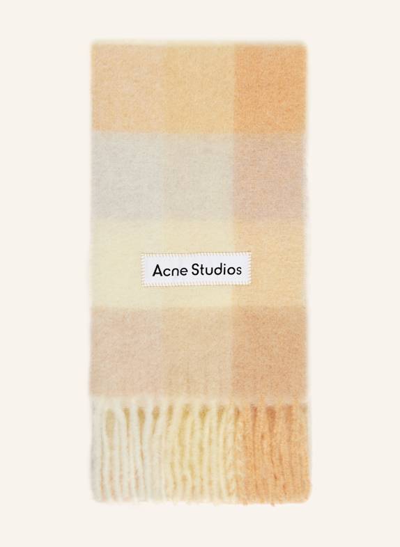 Acne Studios Scarf with alpaca LIGHT YELLOW/ LIGHT ORANGE/ LIGHT GRAY