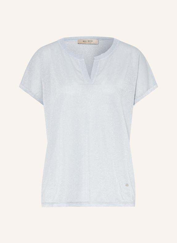MOS MOSH T-Shirt MMKILANA mit Glitzergarn HELLBLAU