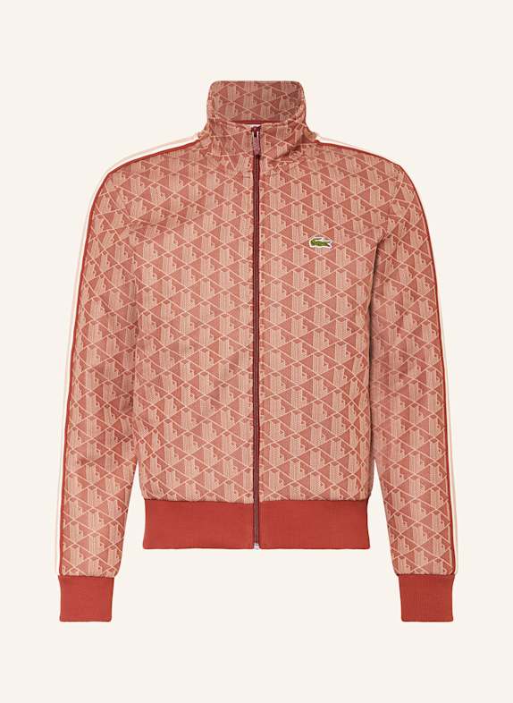 LACOSTE Trainingsjacke DUNKELORANGE/ LACHS/ BRAUN