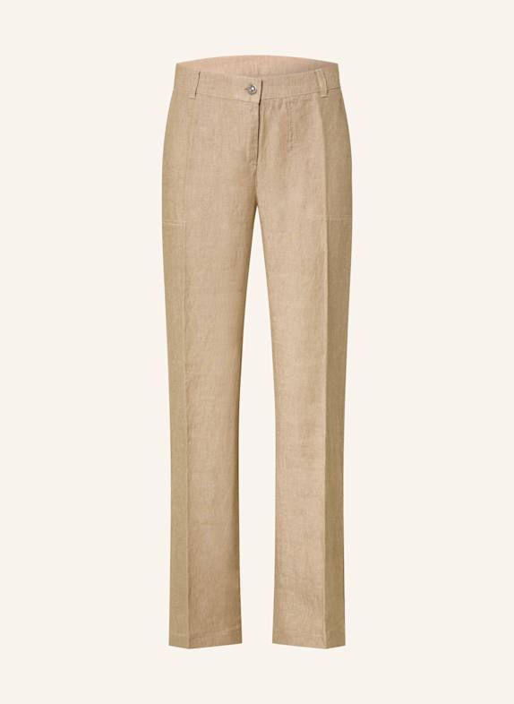 MAC Marlenehose NORA aus Leinen CAMEL