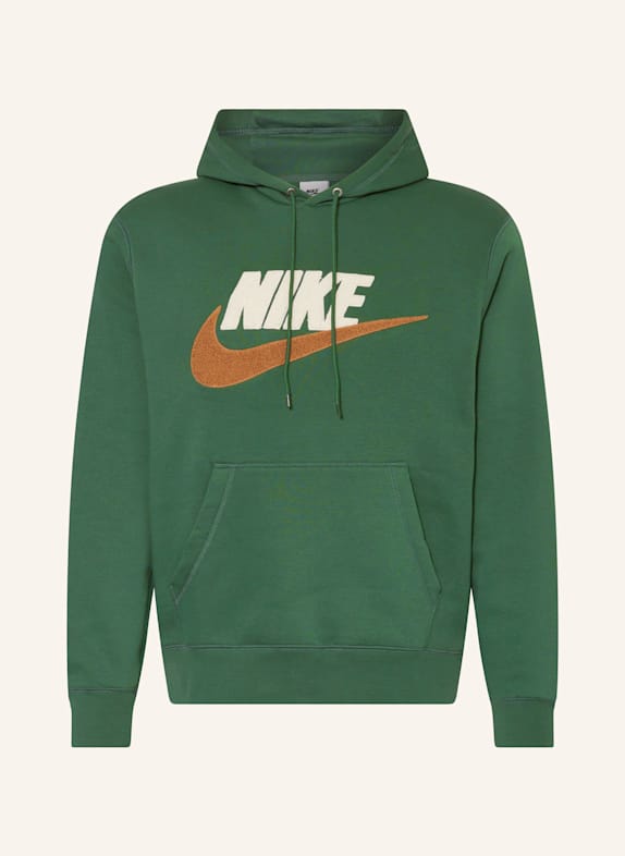 Nike Bluza z kapturem ZIELONY/ BIAŁY