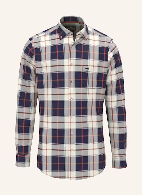 FYNCH-HATTON Flanellhemd Comfort Fit WEISS/ DUNKELBLAU/ ROT