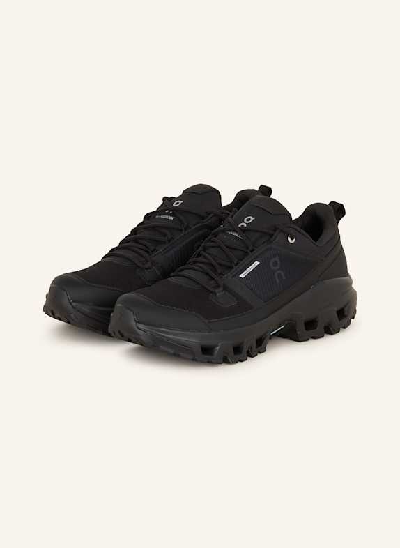 On Trekkingschuhe CLOUDROCK LOW WP SCHWARZ