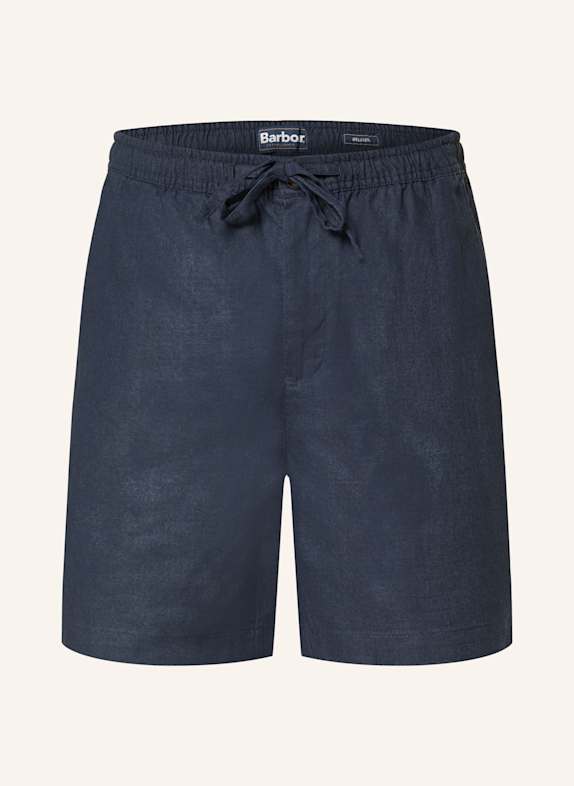 Barbour Shorts mit Leinen DUNKELBLAU
