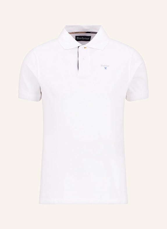 Barbour Piqué-Poloshirt WEISS