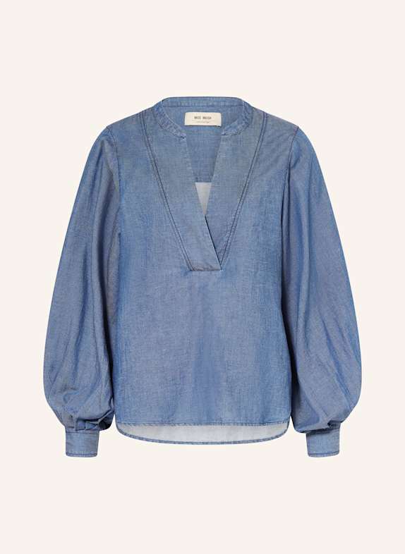 MOS MOSH Blusentop MMYEN in Jeansoptik DUNKELBLAU