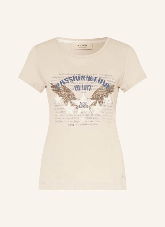 MOS MOSH T-Shirt MMZIBBY mit Schmucksteinen BEIGE