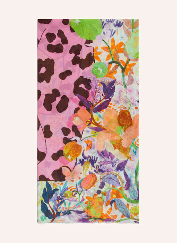 CODELLO Schal PINK/ DUNKELBRAUN/ BLAU