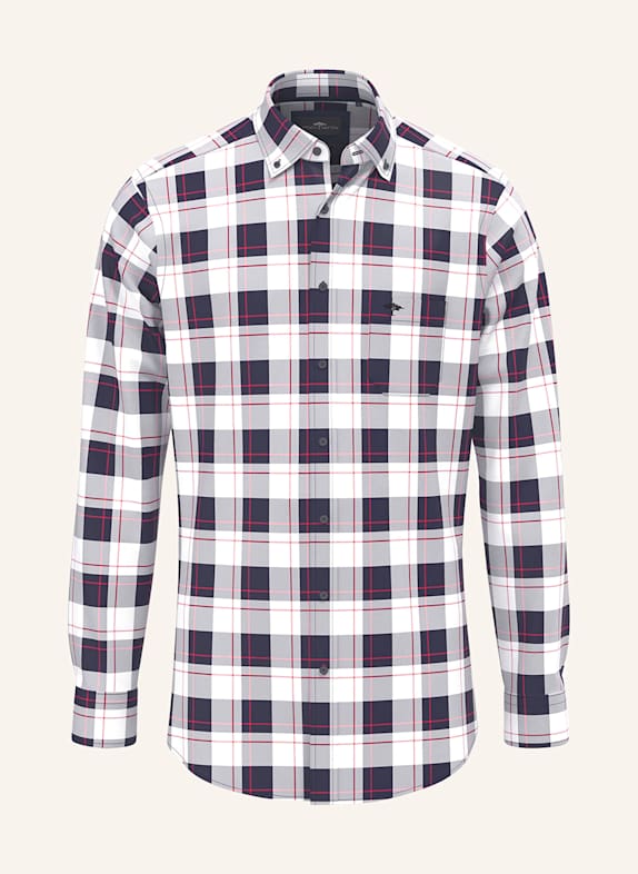 FYNCH-HATTON Hemd Comfort Fit WEISS/ DUNKELBLAU/ ROT