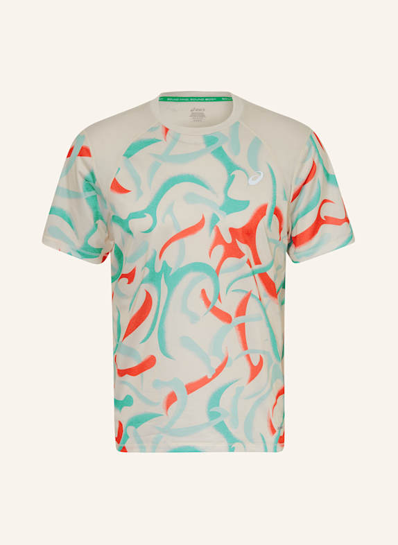 ASICS Laufshirt ROAD HELLGELB/ PETROL/ HELLROT