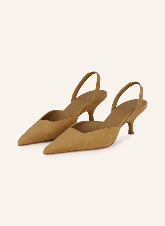 GIA BORGHINI Slingback pumps OCTAVIE CAMEL
