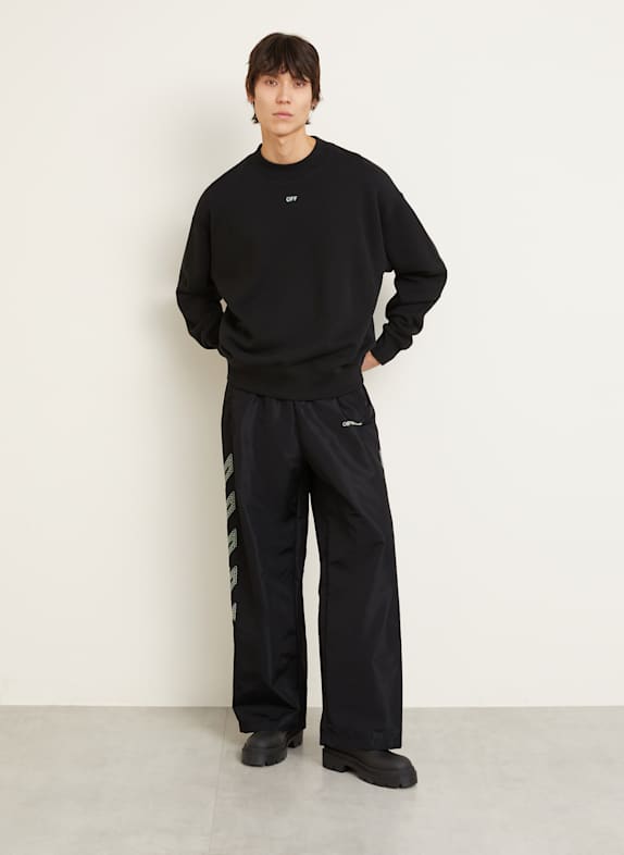 パンツ OFF WHITE Women Training Pants OWVI021S24JER0011010 Black CRONOS WOMEN COLLEGE LOGO PANTS【BLACK×WHITE】