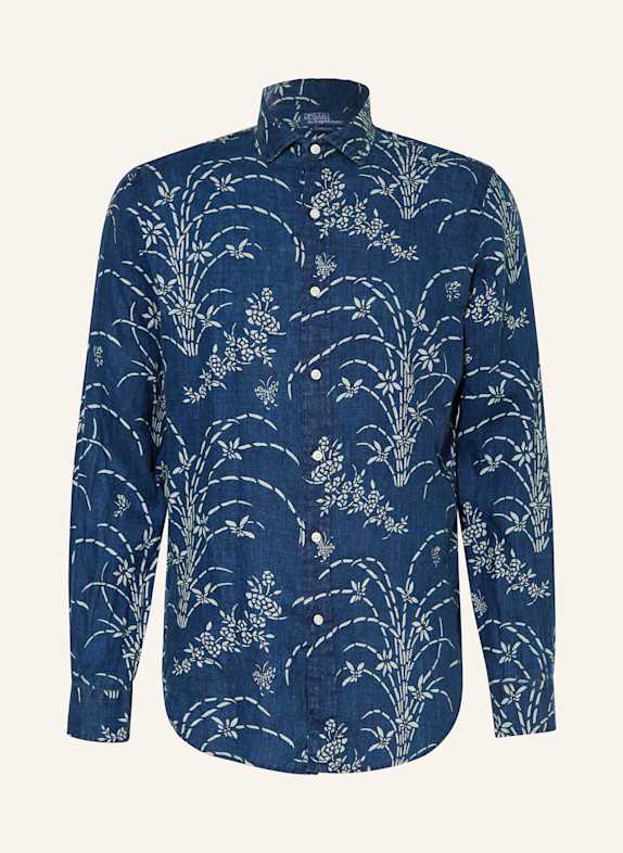POLO RALPH LAUREN Leinenhemd Classic Fit BLAU/ CREME