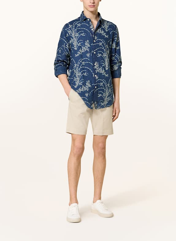 POLO RALPH LAUREN Linnen hemd Classic Fit BLAUW / CRÈME