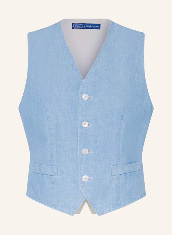 POLO RALPH LAUREN Blazerweste in Jeansoptik HELLBLAU