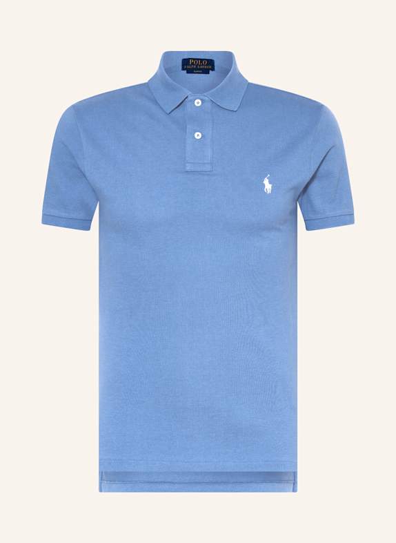 POLO RALPH LAUREN Koszulka polo z piki slim fit NIEBIESKI