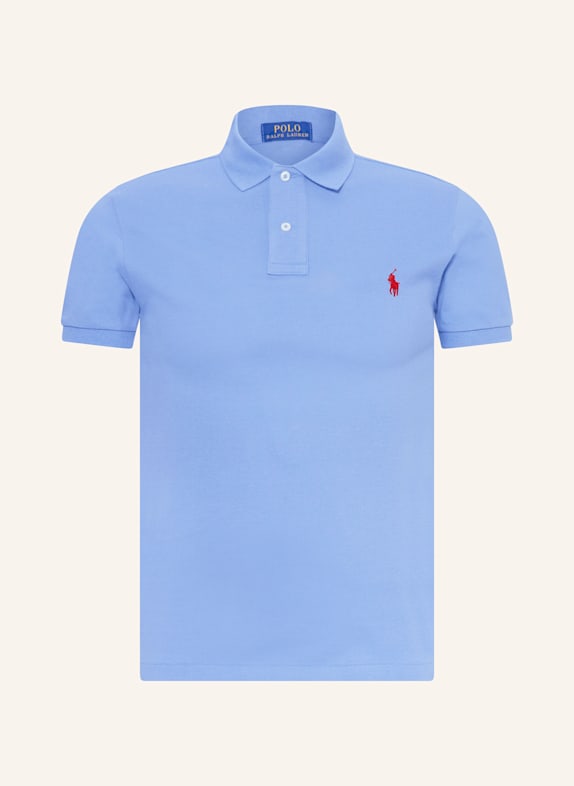 POLO RALPH LAUREN Koszulka polo z piki slim fit NIEBIESKI