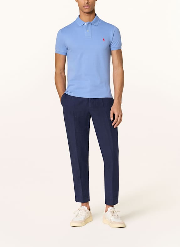 POLO RALPH LAUREN Koszulka polo z piki slim fit NIEBIESKI