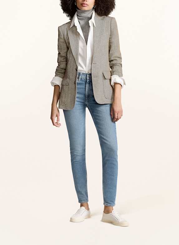 POLO RALPH LAUREN Blazer met linnen BRUIN / MARRON FONCÉ