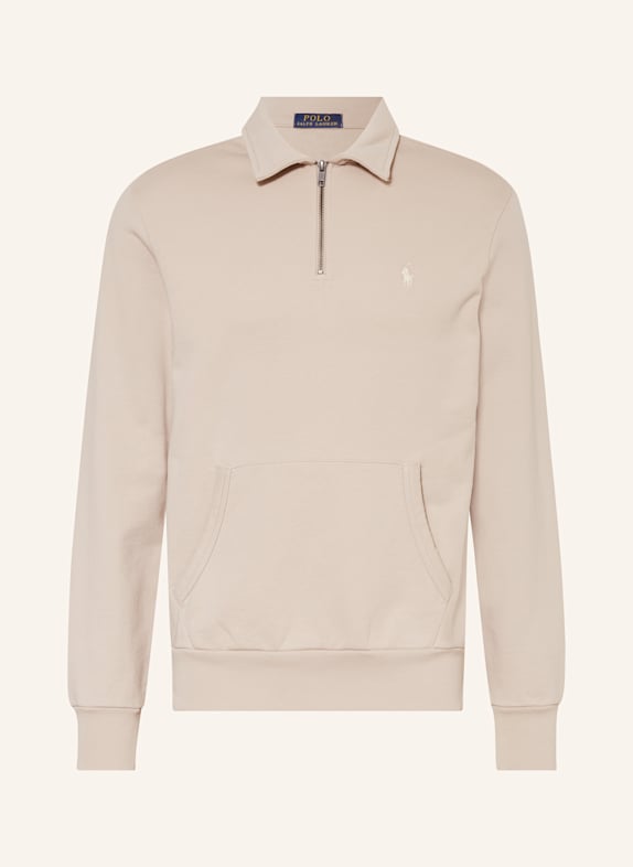 POLO RALPH LAUREN Half-zip sweater in sweatshirt fabric BEIGE