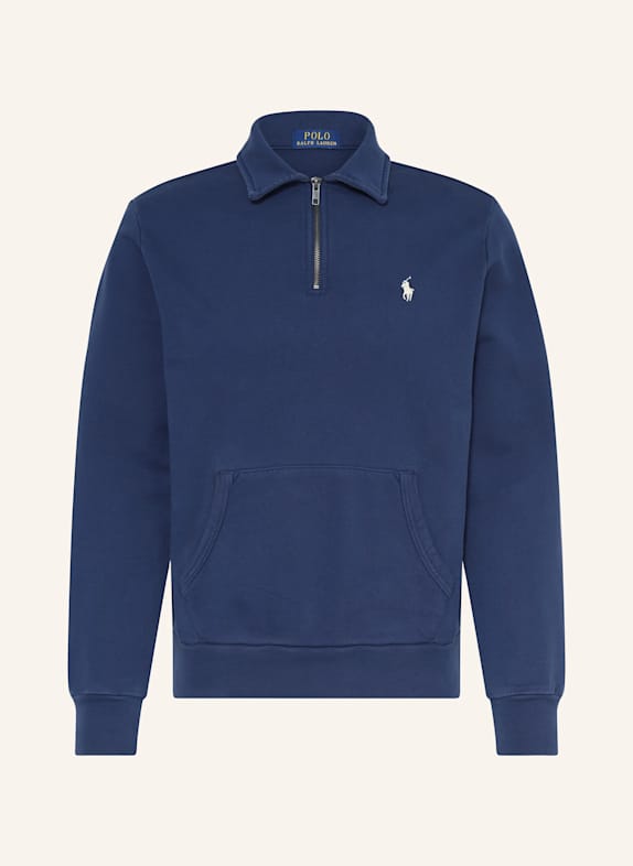 POLO RALPH LAUREN Half-zip sweater in sweatshirt fabric DARK BLUE