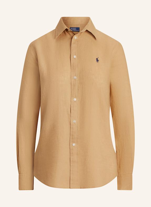 POLO RALPH LAUREN Hemdbluse aus Leinen CAMEL