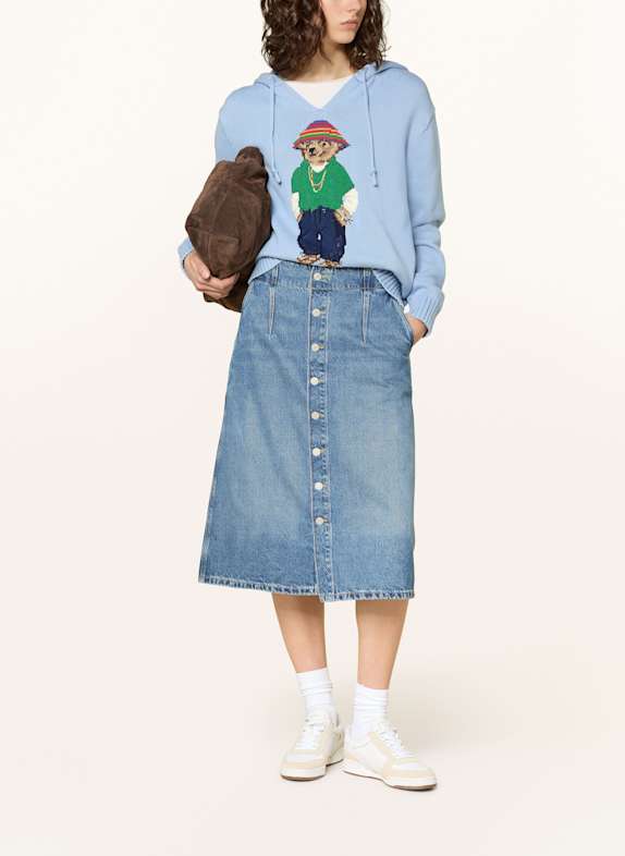 POLO RALPH LAUREN fustă din denim 001 COLEL WASH
