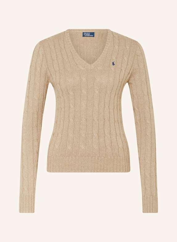 POLO RALPH LAUREN Sweter 003 LIGHT SADDLE HEATHER
